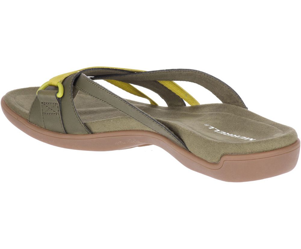 Merrell Sandals Olive - District Kindra Thong - Womens 61BZIUTQO